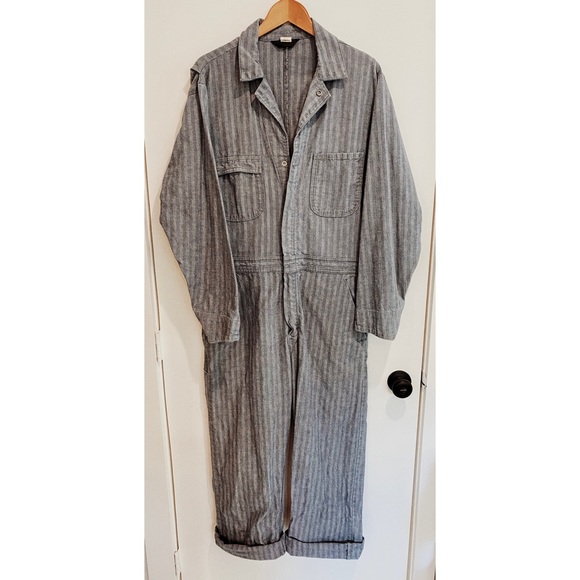 Vintage 60s Sears Herringbone Coveralls- L